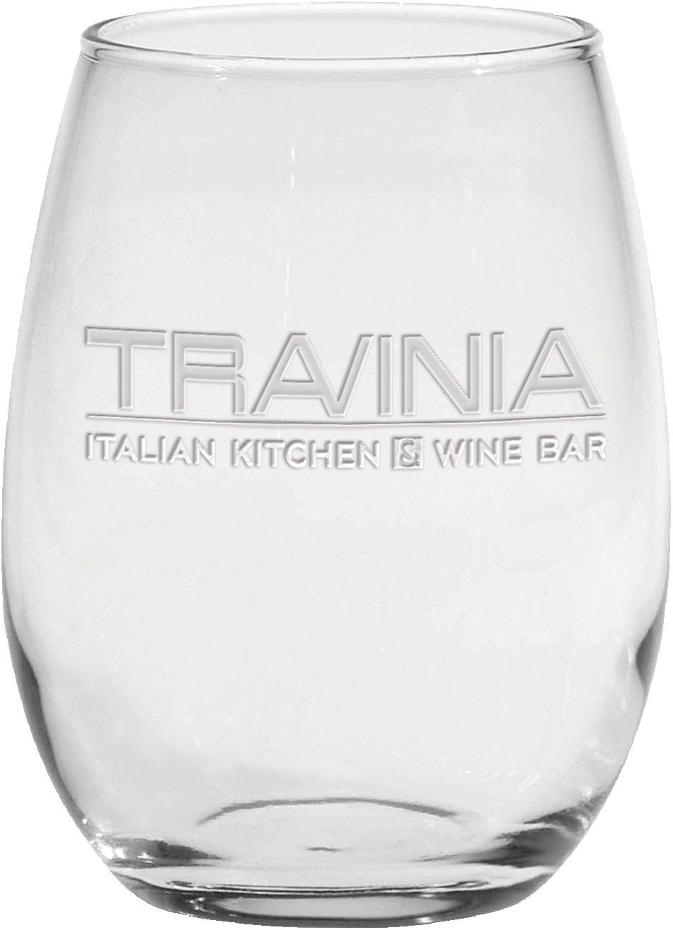 The Elegant 15 oz Clear Stemless Wine Glass - Etched